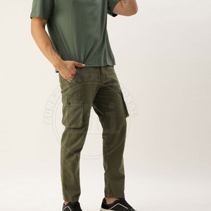 กางเกงคาร์โก้ผู้ชายแบบสปอร์ต น้ำหนักเบา สำหรับกิจกรรมกลางแจ้ง สีพื้น ล้างสี คุณภาพดีที่สุด สินค้ามาใหม่ - Product Image 4