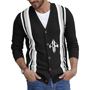 Nuevo Top Venta al por mayor de lana/Material acrílico de alta calidad con logotipo personalizado Nuevo diseño Cárdigan para hombre Suéter de invierno de ATLANTIC - Product Image 1
