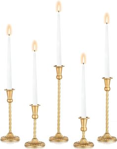 Creative Gold Plating Metal in <b>Brass</b> Art <b>Candlestick</b> Holder Innovative Home Decoration for Living Room Decoration Candle Stand - Product Image 1