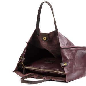 Bolso Shopper Bianca para Mujer. Cuero Dollaro genuino. 35x16x35cm. Hecho en Italia. - Product Image 5