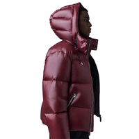 Vente en gros de vêtements d'hiver de qualité supérieure à la mode veste chaude pour hommes manteau rembourré veste à capuche bouffante personnalisée OEM
