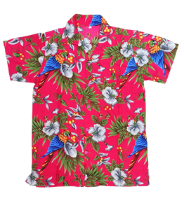 อินเดียผู้ผลิตขายเชอร์รี่นกแก้วพิมพ์ผ้าฝ้ายที่มีคุณภาพที่ดีที่สุดพรรคเครื่องผู้ชายเสื้อฮาวายสำหรับฤดูร้อน - Product Image 1