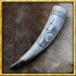 Authentique Royal Natural Crafts Viking Poting Horn Decanter Stand Poli Animal Sculpture pour la décoration de la maison à la mode - Product Image 3