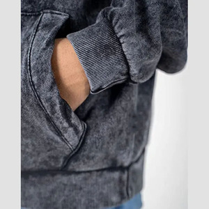 Custom Screen Print Hoodie Cotton Heavyweight 400gsm Acid Wash Sun Faded Pullover Men Hoodie Acid Wash Design Hoodie - Product Image 5