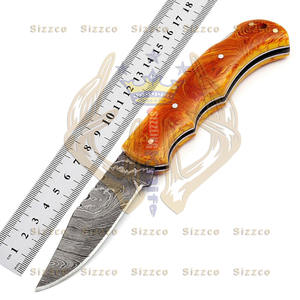 Couteau de poche pliant en acier Damas personnalisé manche en résine, nom et logo personnalisés, qualité supérieure pour la chasse, le camping, cadeau idéal - Product Image 6
