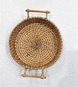 Bandeja de Yute Natural respetuosa con el medio ambiente, bandeja de servicio para el hogar, mesa de comedor, bandejas decorativas, con mango, oferta y venta al por mayor, 100% - Product Image 6