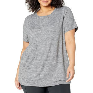T-shirt pour femmes, couche de fibres lisses, tissage respirant, contour doux, léger stretch, circulation d'air, confort quotidien, extérieur, coupe décontractée - Product Image 3