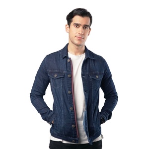 Printemps automne hommes Denim vestes décontracté couleur unie simple boutonnage jean veste hommes Slim Fit coton vêtements d'extérieur vestes OEM Service - Product Image 1