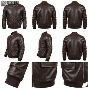 2025 Premium cómodo al por mayor nuevo diseño de moda hombres ropa de carreras chaqueta de bombardero de cuero de camuflaje mangas completas transpirable - Product Image 6