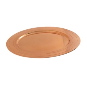 Plateau rectangulaire en cuivre design moderne, finition polie de haute qualité, plateau de service décoratif, décoration d'intérieur, accent à prix excellent - Product Image 3