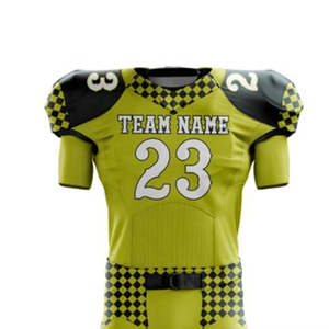 Uniforme personnalisé de football américain pour hommes, respirant, séchage rapide, ensemble 100% polyester à manches courtes, taille XL, sublimation personnalisée - Product Image 5