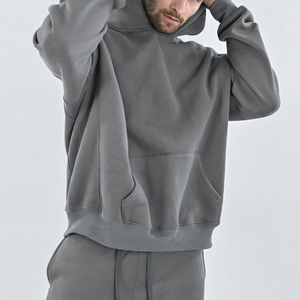Vente en Gros de Sweatshirts Lourds avec Logo Personnalisé Streetwear Pulls à Capuche Vierges Épaisses et Surdimensionnés pour Hommes - Product Image 1