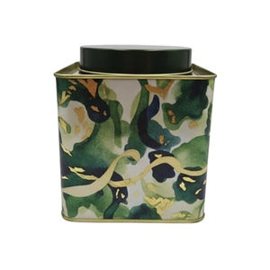 กระป๋องชาสี่เหลี่ยมเคลือบด้าน ทำจากเหล็กวิลาด ฝาเกลียว บรรจุภัณฑ์โลหะเปล่า เกรดสำหรับอาหาร - Product Image 2