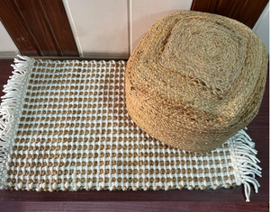 Tapis moderne en laine et jute tissé à la main, multicolores, poils moyens, pour couloir, chambre à coucher, chambre d'enfants et adolescents, salon - Product Image 1