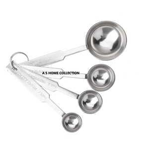 Kitchen <b>Tools</b> 4 Piece Heavy Duty Stainless Steel Metal Lowest Prices Medium Size <b>Measuring</b> Spoon Set - Product Image 1