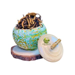 Artisan <b>Ceramic</b> Storage Jars with Bamboo Lids Mosaic Design Kitchen Counter Organizer Handmade Home Decor - Product Image 6