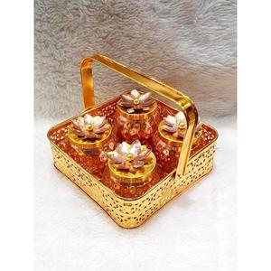 Caja de frutas secas de metal con una cesta de diseño, con una antigua compleja para complementar las cocinas tradicionales y modernas - Product Image 1