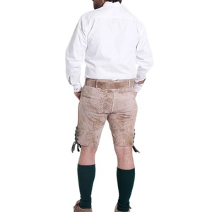 ชุดบาวาเรียนมาใหม่สำหรับผู้ชาย กางเกงขาสั้น Lederhosen แบบดั้งเดิมสำหรับเทศกาล Oktoberfest กางเกงขาสั้นสั่งทำพิเศษ - Product Image 6