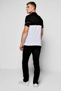 Polo de sport de plein air imprimé avec logo personnalisé sec golf adapté au tennis de course respirant 100% coton polo ajusté hommes - Product Image 2