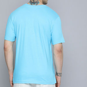 Design Your Own Logo <b>Men</b> T Shirts OEM Service <b>Men</b> T Shirts For Sale Short Sleeve T-Shirt Summer Comfortable <b>BLUE</b> <b>Men's</b> T-Shirts - Product Image 4