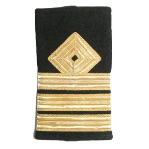 OEM Tucked Epaulet Merchant Chief Officer and Chief Mate Slip-on French Gold Braid with Black Felt High Quality