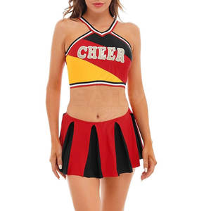 Uniforme de Porristas al por Mayor con Diseño de Última Moda 2025, con Contraste de Color, 100% Poliéster, Secado Rápido, Transpirable, Talla Personalizada - Product Image 5