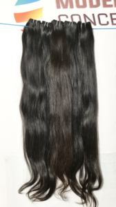 100% Virgen cruda sin procesar cutícula alineada venta al por mayor templo Natural recto paquete indio extensiones de cabello humano - Product Image 5