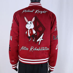 แจ็คเก็ตวาร์ซิตี้คอตั้งแฟชั่น สตรีทแวร์ ขายดี สไตล์เท่ ปักลายเชนิลล์ แจ็คเก็ตฤดูหนาวสำหรับผู้ชาย - Product Image 2