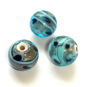 Venta al por mayor de fábrica Cristal de Murano y vidrio Cuentas redondas de 18mm para la fabricación de joyas 2kg MOQ - Product Image 1