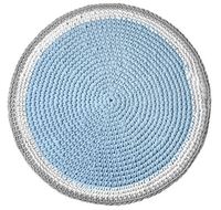 Tricoté et crocheté par des artisans indiens de manière traditionnelle fait à la main Eco friends poufs et tapis ronds de haute qualité faits main