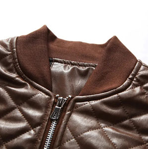 Veste de motard en cuir et toile durable pour homme, légère, style logo personnalisé, imperméable, coupe-vent, écologique, hiver, active, haute qualité - Product Image 5