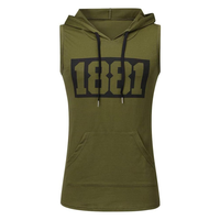 Chaleco sin mangas con capucha y logotipo personalizado para hombre, camisetas sin mangas para gimnasio, culturismo, correr, comprar