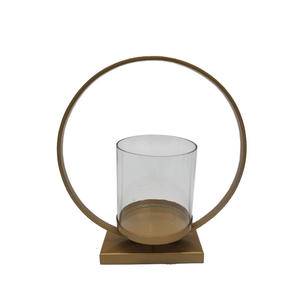 Soporte de pilar de vela de Metal de diseño elegante acabado dorado para el hogar iluminación de mesa de Navidad decoración hecha a mano personalizada a granel - Product Image 5