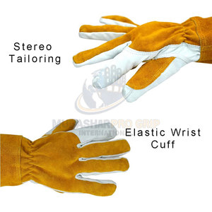 Guantes de Soldadura de Cuero Vacuno de Alta Calidad con Protección de Seguridad, Guantes de Soldadura al por Mayor - Product Image 3
