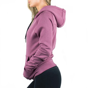 Pull à capuche pour femmes en coton noir blanc uni à imprimé logo personnalisé de haute qualité pas cher - Product Image 5
