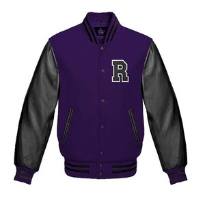 Lettermen adulte laine corps cuir manches avec patch travail veste universitaire de haute qualité, hommes sur mesure lettermen blouson aviateur - Product Image 2