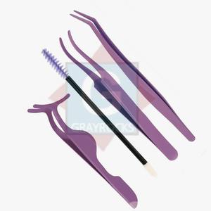 Applicateur d'extension de cils violet coloré personnalisé en acier inoxydable - Product Image 3