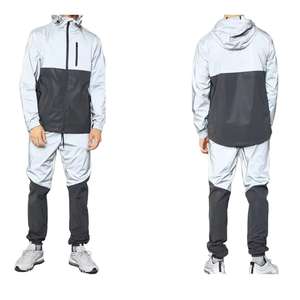 Conjunto Deportivo Informal de Otoño con Logotipo Personalizado, Chaqueta Cortavientos Bordada de Satén para Hombre - Product Image 1