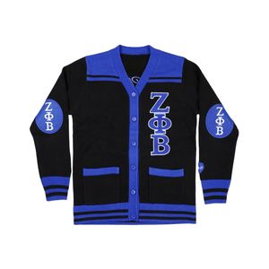 Titlists เสื้อสเวตเตอร์ถักนิตติ้งสำหรับผู้ชายเสื้อคาร์ดิแกนถักลาย Zeta phi Beta B2B - Product Image 2