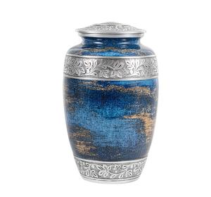 โกศสำหรับมนุษย์ขี้เถ้าเนื้อสีฟ้าคร่าวๆโกศเผาศพขนาดเต็มสำหรับผู้ใหญ่ - Product Image 1