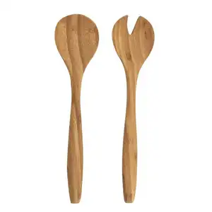 Ustensiles de vente chaude Ensemble de serveur de salade en bois d'acacia Ensemble de couverts de serveur de salade unique avec 100% accessoires de cuisine en bois d'olivier - Product Image 1