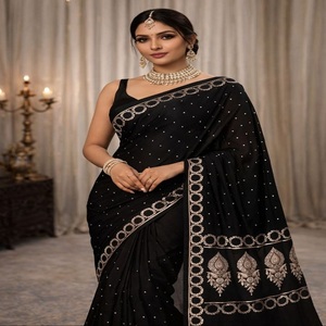 Nuevo Saree Tradicional Banarasi de Seda Mashru Tejido a Mano, Suave, Liso, de Fácil Drapeado, Secado Rápido, Protección Solar, para Todas las Estaciones - Product Image 1
