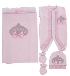 Conjunto de Ropa de Punto para Bebés Recién Nacidos, Primavera, Niñas, Alta Calidad, Moderno, Lujoso, Venta al por Mayor, Personalizado, Manga Larga, 100% Algodón - Product Image 3