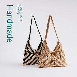 Bolso de Playa Tejido a Crochet de Estilo Étnico con una Sola Correa, Nuevo Color de Verano, Combinable con Todo, para Mujer, Ideal para Vacaciones - Product Image 2