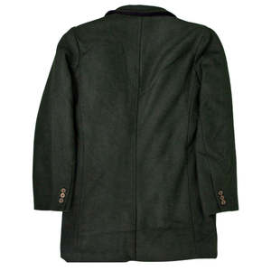 Manteau Trench Vert en Laine avec Capuche, Décontracté, Simple Boutonnage, Imperméable, Imprimé 'I Love Ugly', avec Fentes de Poche, en Laine et Cachemire - Product Image 6