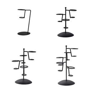 ชั้นวางไอศกรีมทรงกรวยสำหรับวางอาหาร18หลุมทำจากโลหะใช้วางแบบมีขาตั้ง - Product Image 4