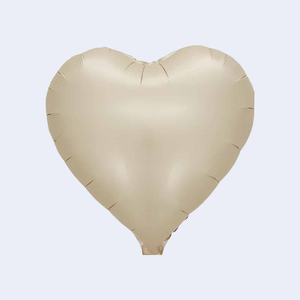Ballons de fête en aluminium en forme de cœur caramel 45 cm (18 po) – Lot de 12 pièces - Product Image 1