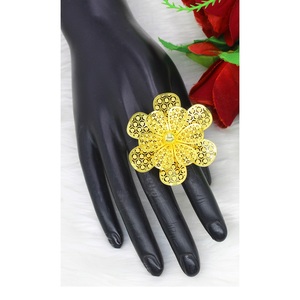 <b>Rings</b> <b>Finger</b> <b>Rings</b> Dubai Indian Arabic Gold Plated Classic Ethnic Golden Big Size <b>Finger</b> <b>Rings</b> Adjustable Size - Product Image 4