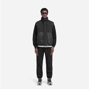 Men's Comfortable Black Stone Black <b>Cuffed</b> <b>Cargo</b> <b>Pants</b> Functional Pockets Casual Straight Style OEM Custom Supplier Colored Wash - Product Image 1