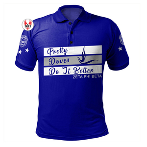 Meilleur prix personnalisé Zeta Phi Beta Sorority respirant Performance polos de golf vêtements pour hommes - Product Image 2